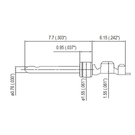 Amphenol Dsub  Stamped Signal 3A  Hr Crimping Pin  Awg 24 L17HRD2M025K
